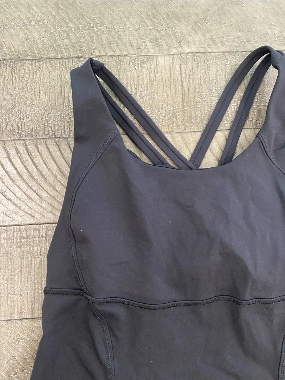 lululemon athletica Black One-Piece workout Tank with Strappy Back